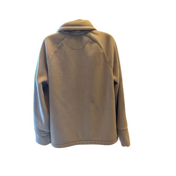 Calvin Klein Performance Fleece Jacket Women Large Zip Beige Pink Soft Warm Cozy - Picture 6 of 12